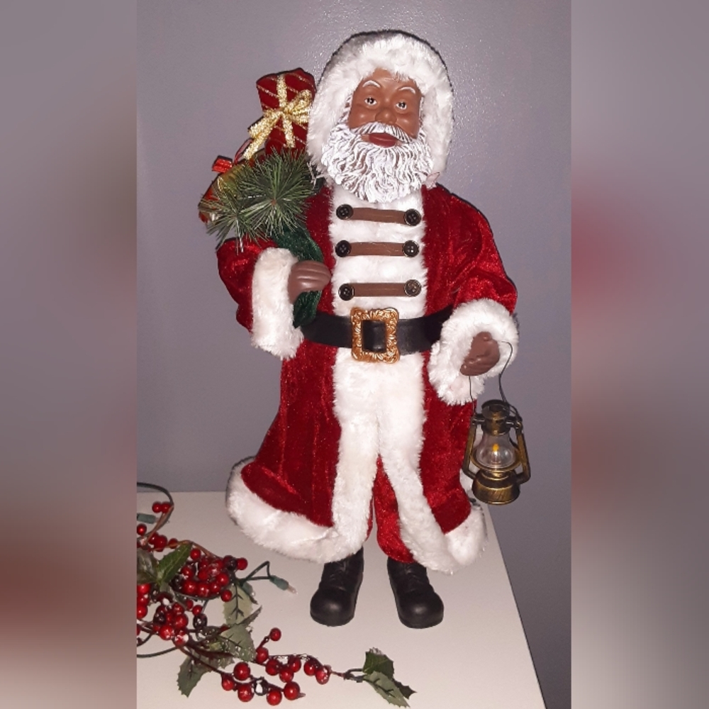 African American/Black Santa Claus Double-Breasted Royal Robe